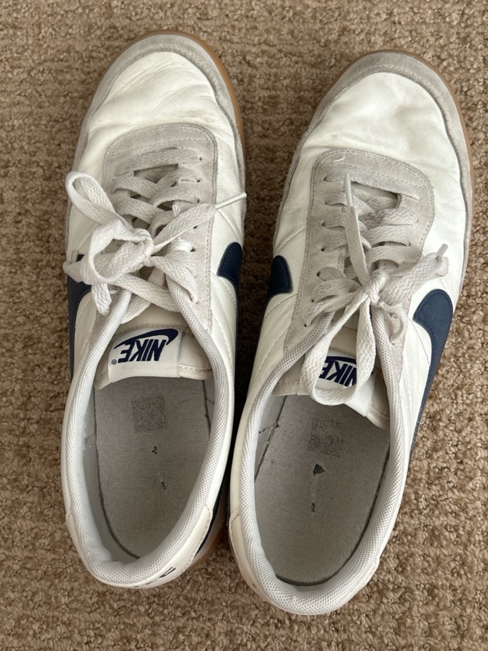 Nike Men’s White & Navy Killshot 2 Retro Court Sneakers - Picture 4 of 5